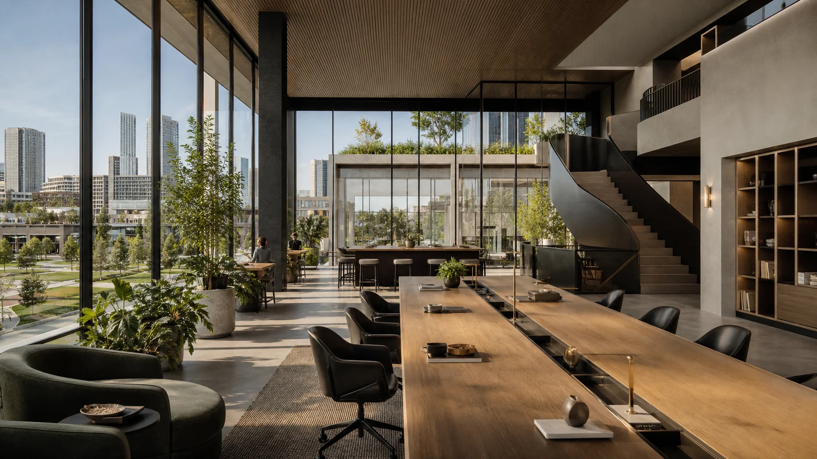 Fictional elevated office